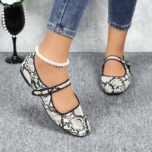 Cushioned Insole Classic Mary Jane Ballet Flat Adjustable Ankle Strap - Picture 5 of 11